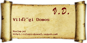Világi Domos névjegykártya